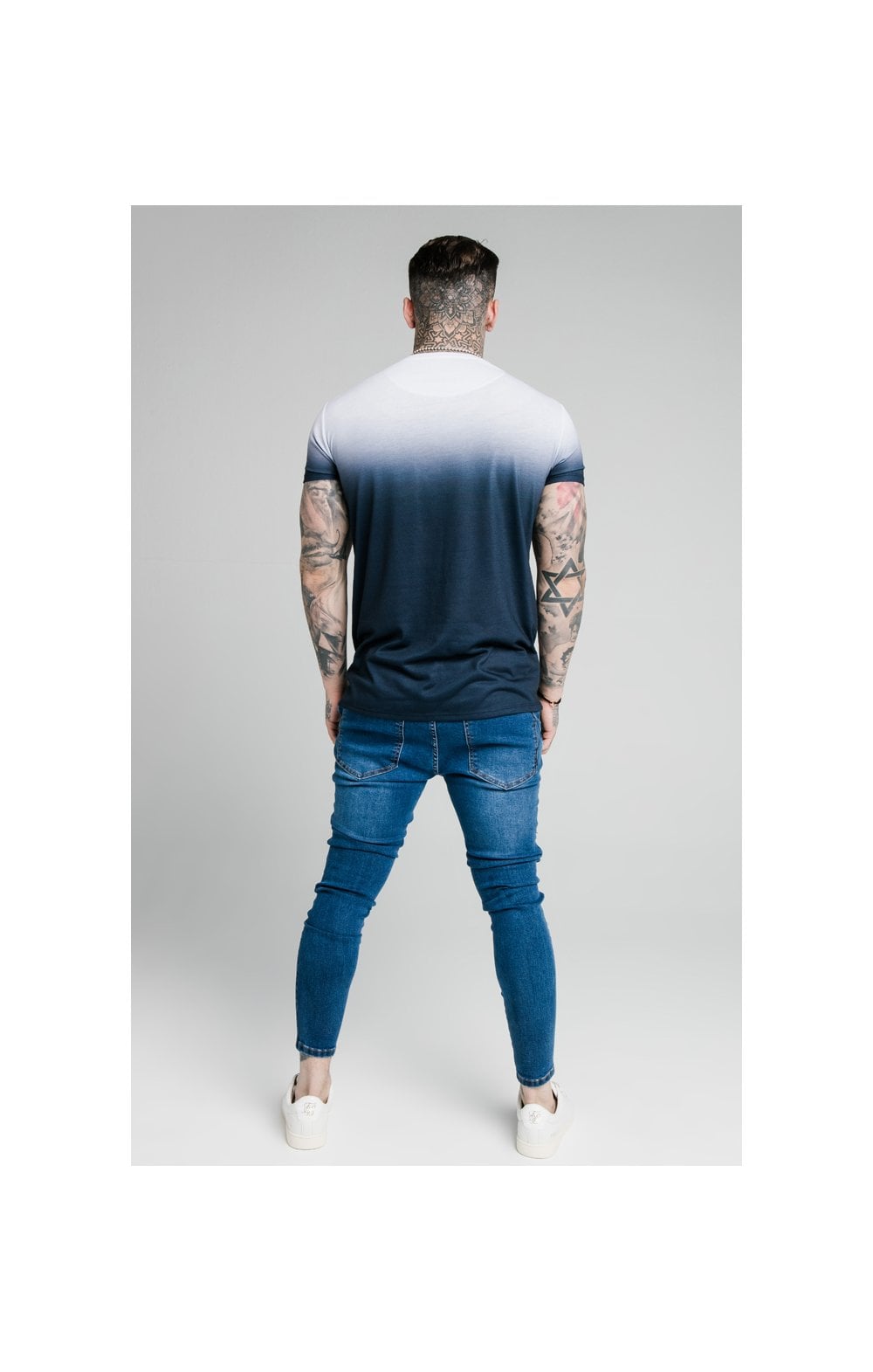 Charger l&#39;image dans la galerie, SikSilk Skinny Distressed Patch Jeans - Midstone (5)