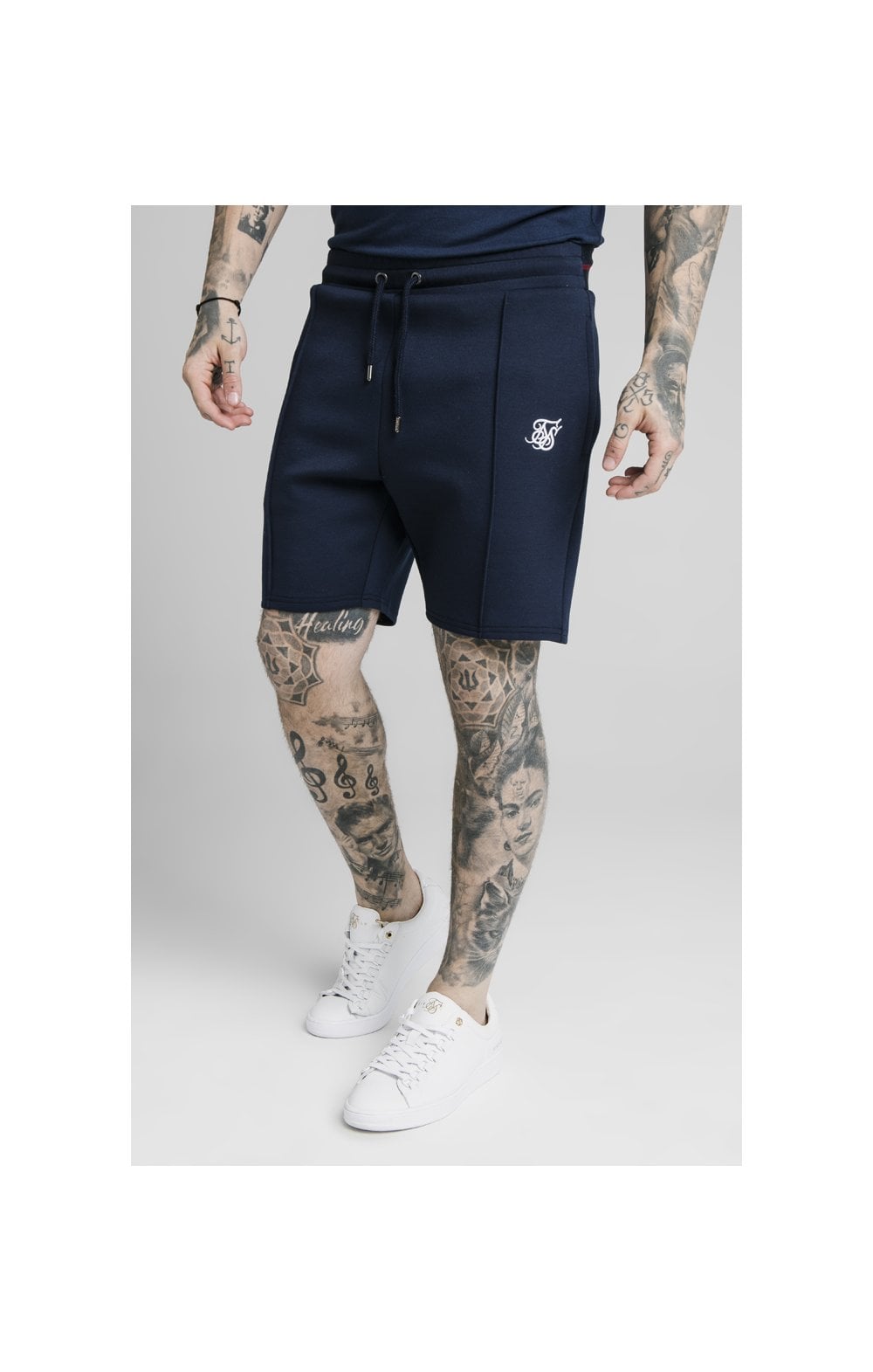 Charger l&#39;image dans la galerie, SikSilk Exposed Tape Shorts - Navy
