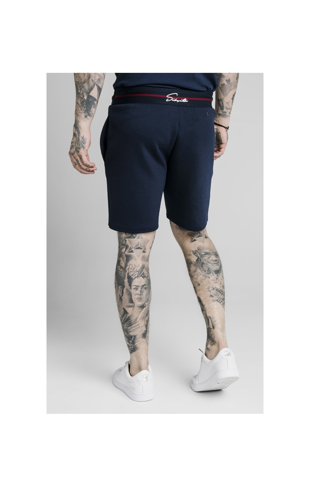Charger l&#39;image dans la galerie, SikSilk Exposed Tape Shorts - Navy (1)