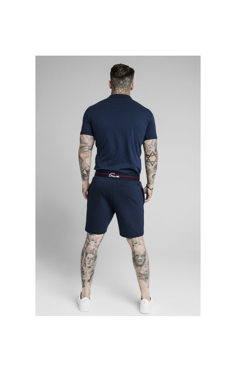 Charger l&#39;image dans la galerie, SikSilk Exposed Tape Shorts - Navy (5)