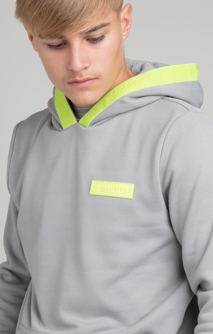 Charger l&#39;image dans la galerie, Boys Illusive Grey Taped Overhead Hoodie (3)