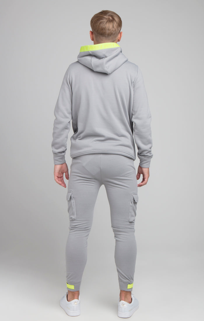 Charger l&#39;image dans la galerie, Boys Illusive Grey Taped Overhead Hoodie (4)