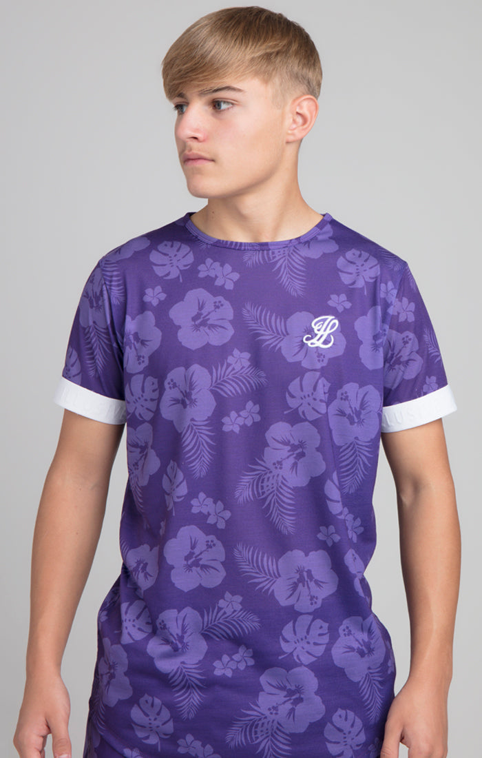 Charger l&#39;image dans la galerie, Boys Illusive Purple Floral T-Shirt