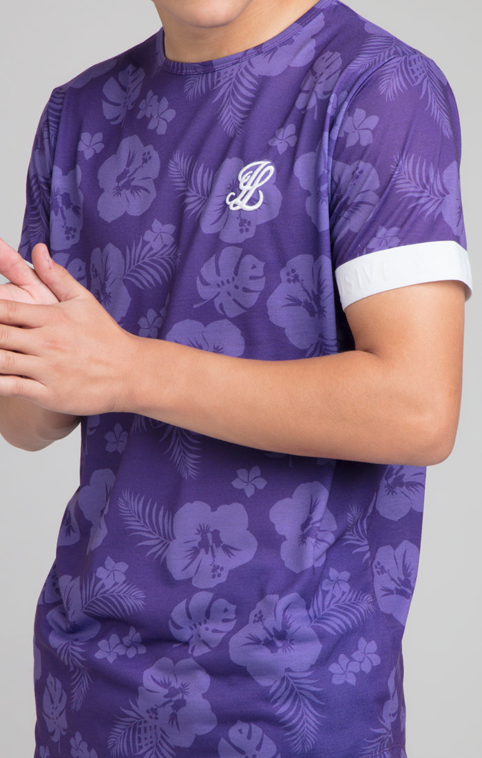 Charger l&#39;image dans la galerie, Boys Illusive Purple Floral T-Shirt (1)