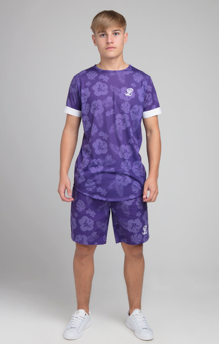 Charger l&#39;image dans la galerie, Boys Illusive Purple Floral T-Shirt (2)