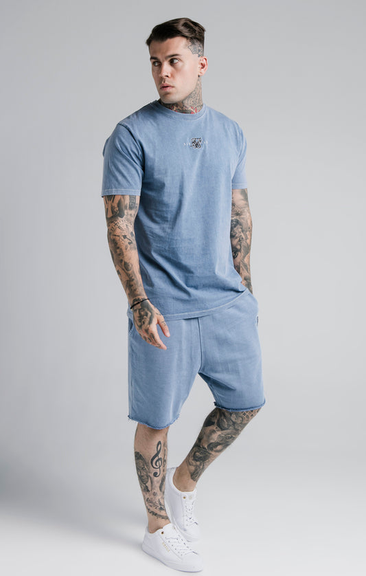 SikSilk S/S Standard Fit Tee - Washed Blue