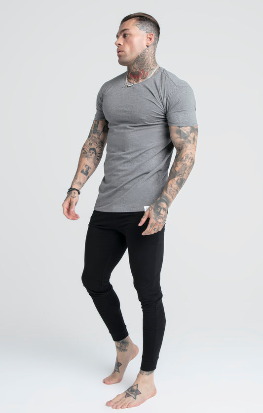 T-shirt noir et gris chiné (lot de 2)