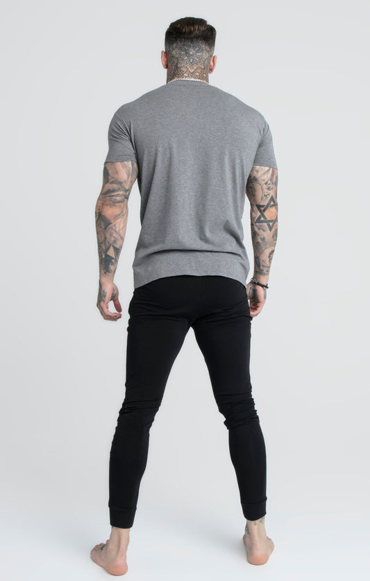 T-shirt noir et gris chiné (lot de 2)