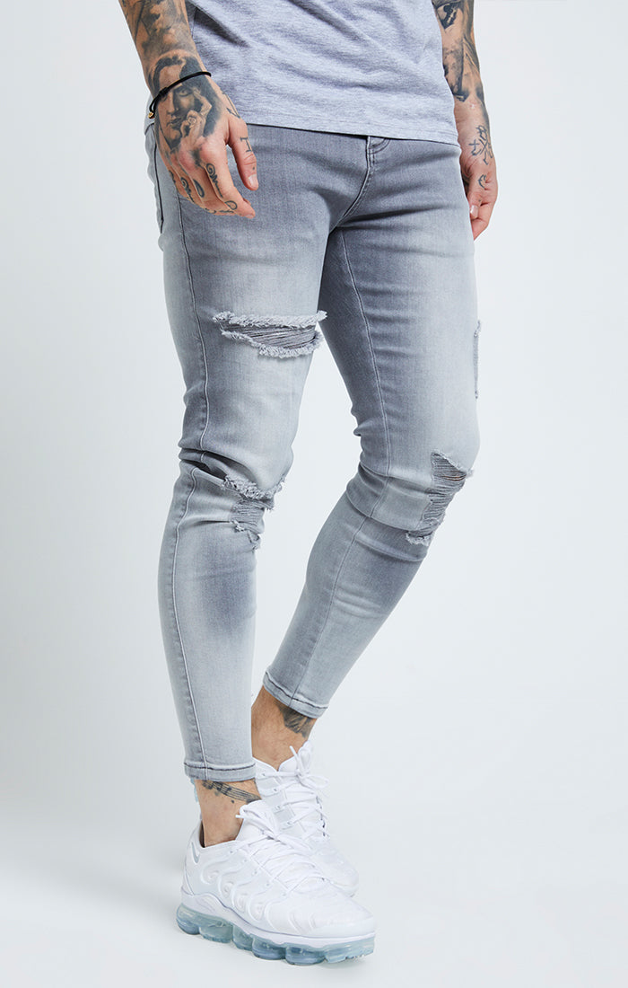 Charger l&#39;image dans la galerie, Grey Essential Distressed Skinny Jean (1)
