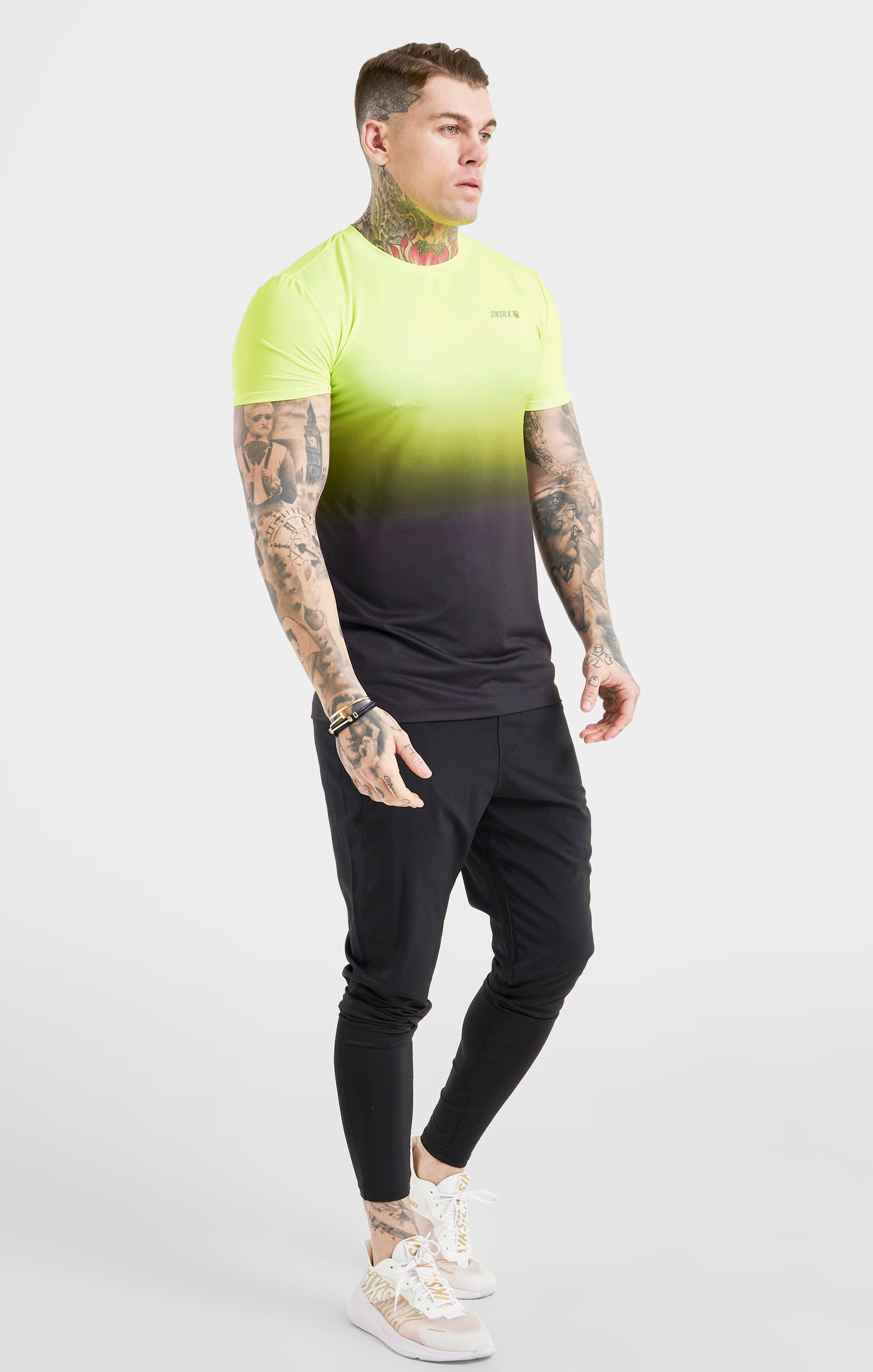 Charger l&#39;image dans la galerie, Yellow &amp; Black Sports Fade Tee (3)