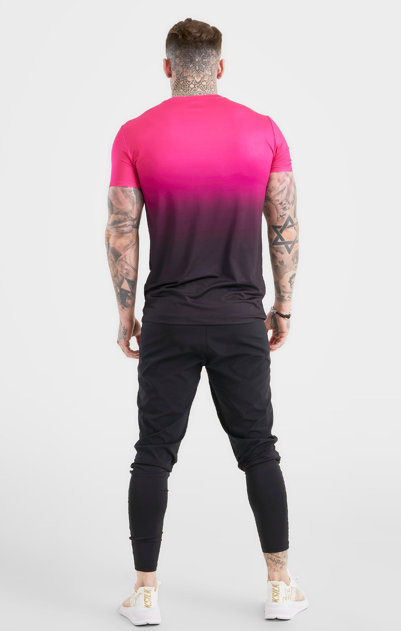 Charger l&#39;image dans la galerie, Pink Fade Sports Muscle Fit T-Shirt (4)