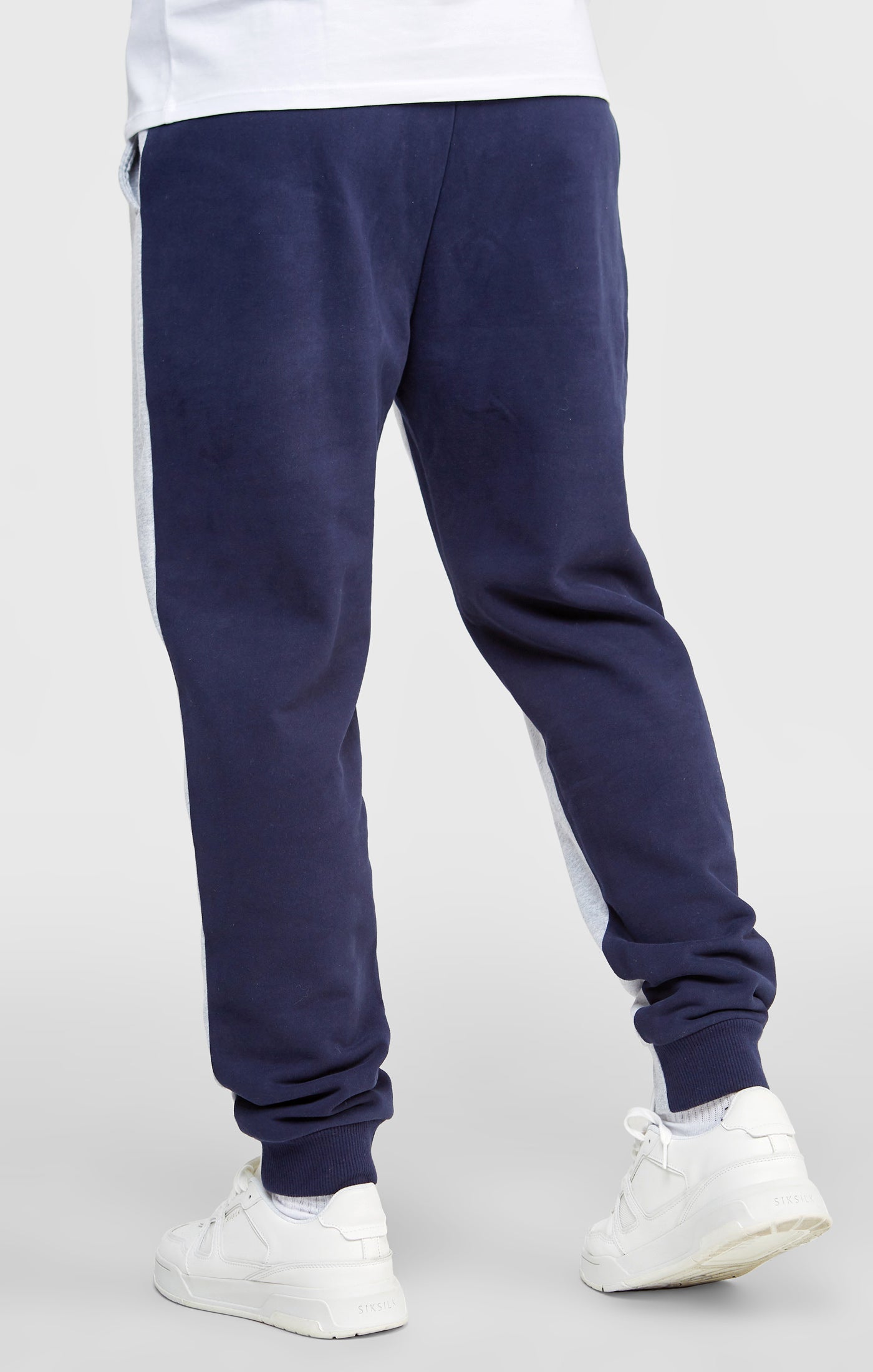 Charger l&#39;image dans la galerie, Pantalon de jogging bleu marine contrasté (3)