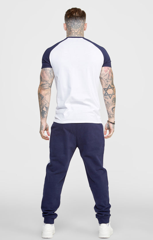 Pantalon de jogging bleu marine contrasté