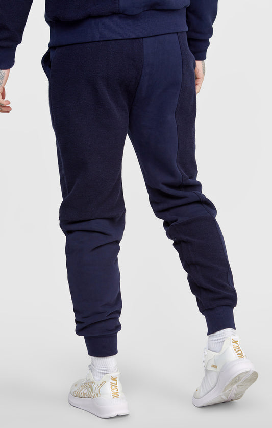 Pantalon de jogging oversize à empiècement inversé bleu marine