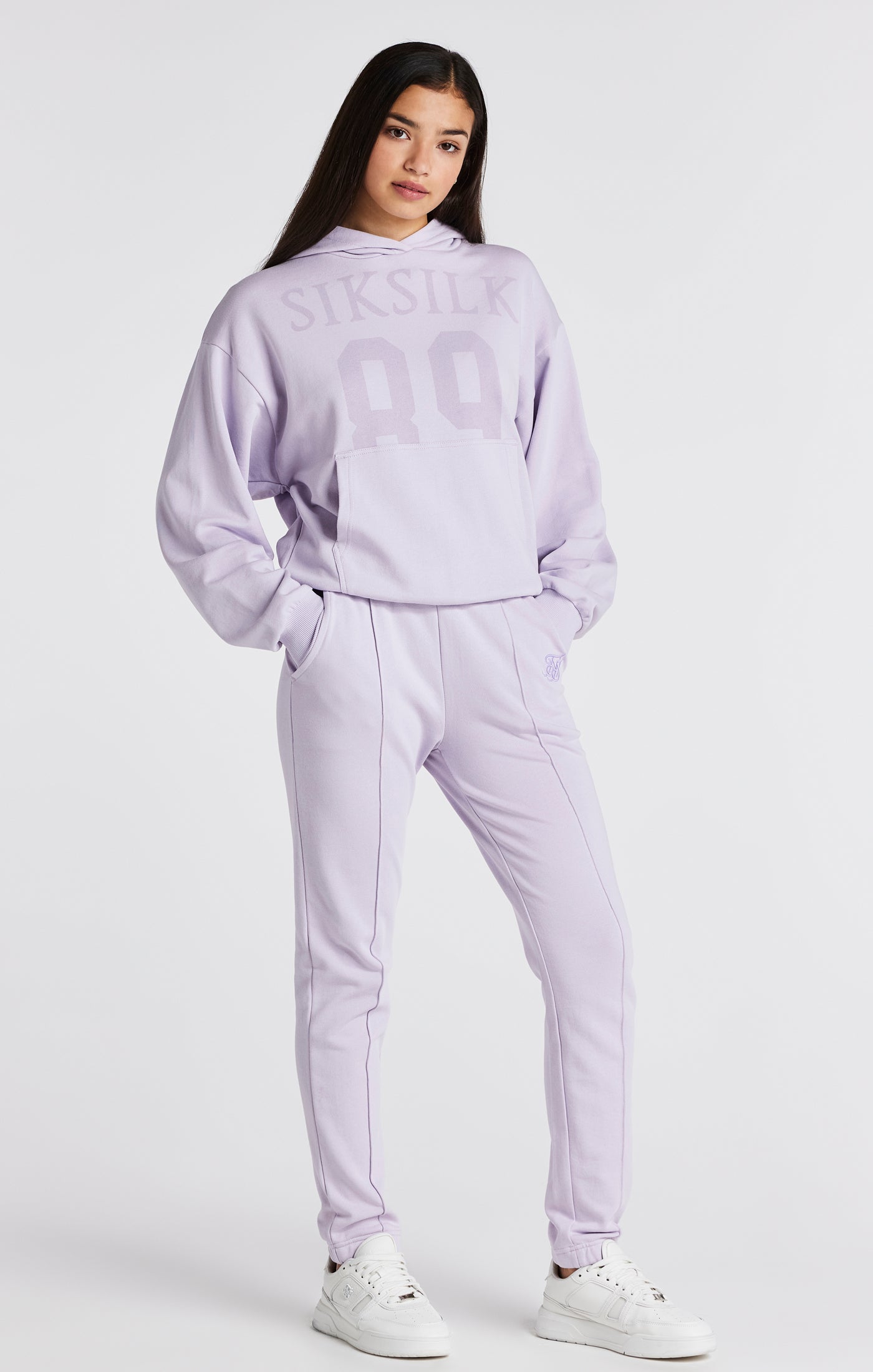 Charger l&#39;image dans la galerie, Girls Purple Relaxed Fit Pleated Jogger (2)