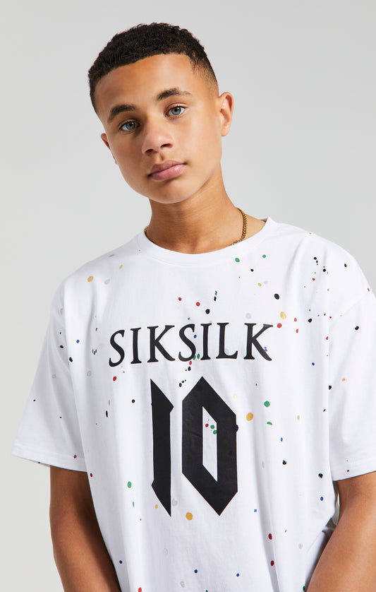 Messi x SikSilk T-shirt à éclaboussure de peinture - Blanc