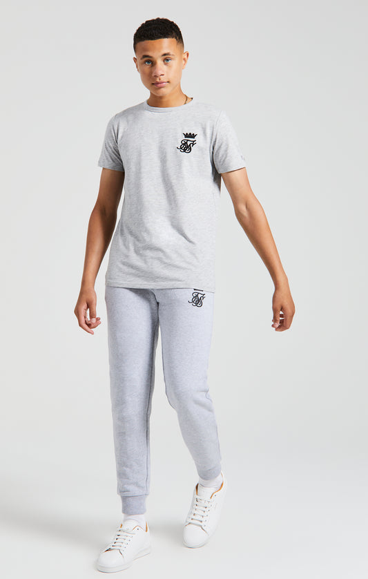 Messi x SikSilk T-shirt de sport gris chiné pour garçon