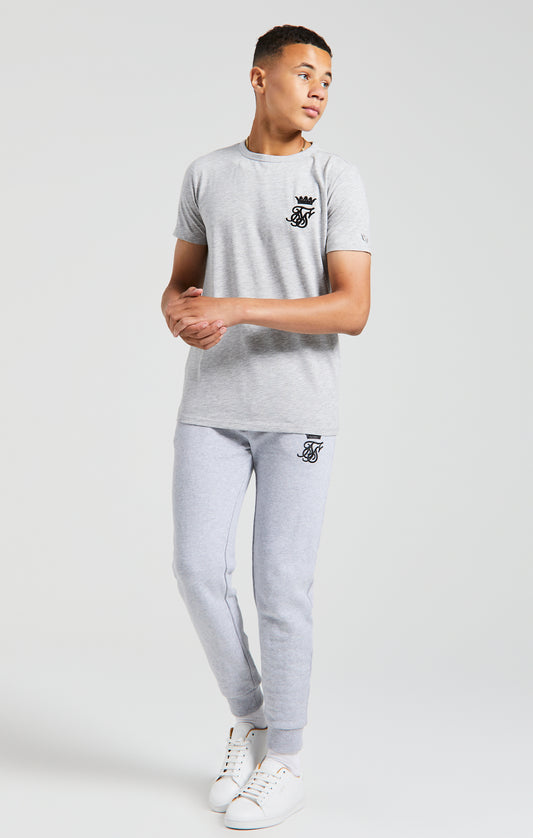 Messi x SikSilk T-shirt de sport gris chiné pour garçon