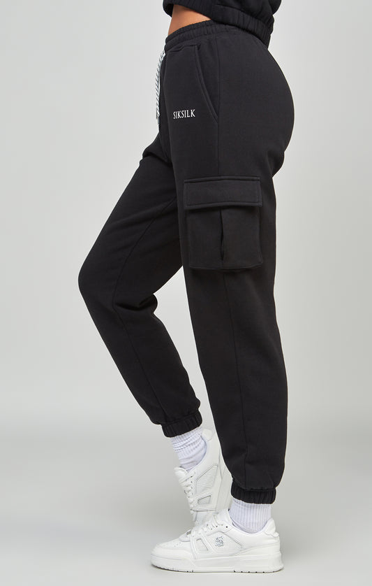Pantalon de jogging noir à poches cargo