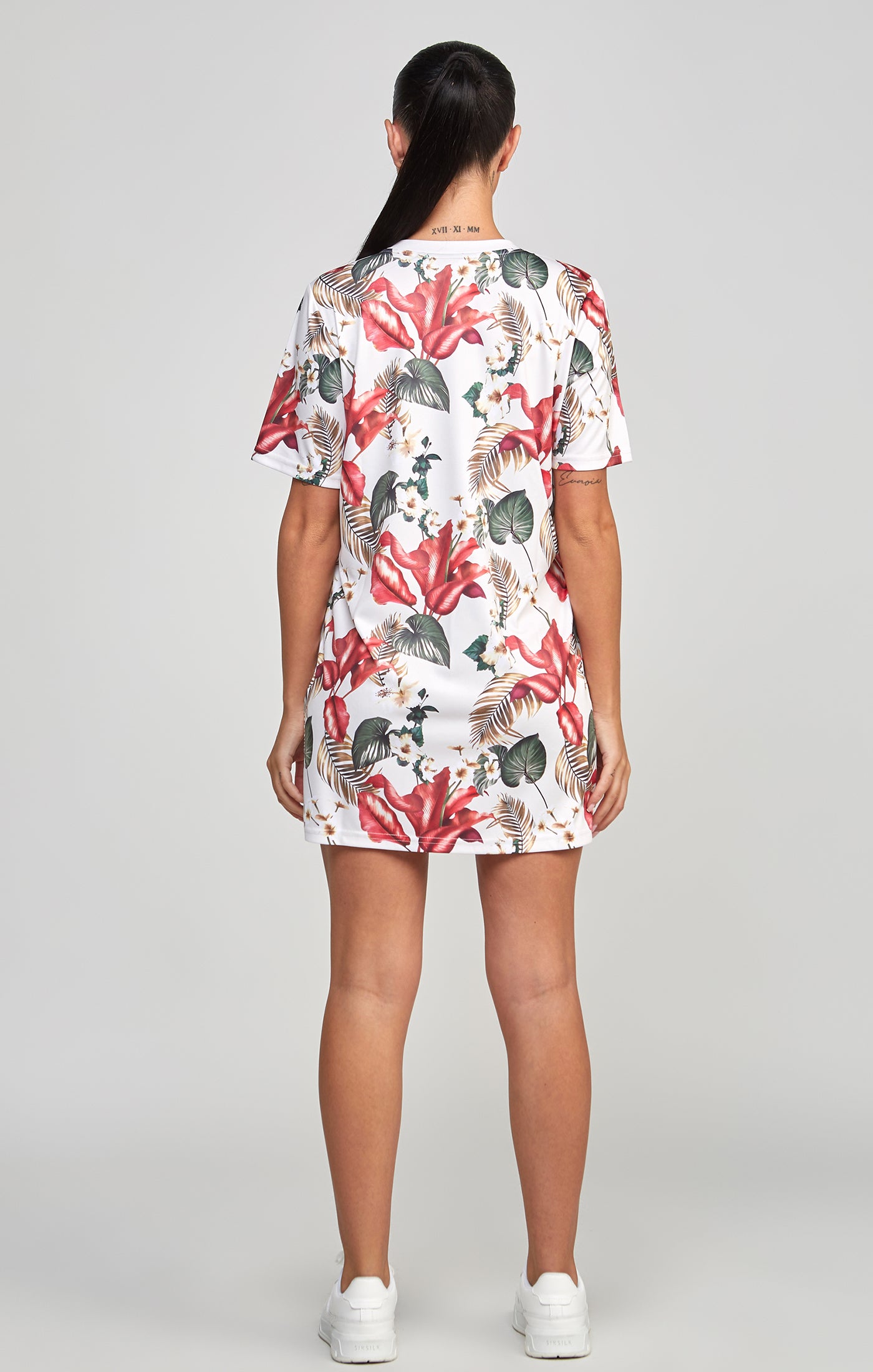Charger l&#39;image dans la galerie, Multi Retro Tropics Print T-Shirt Dress (4)